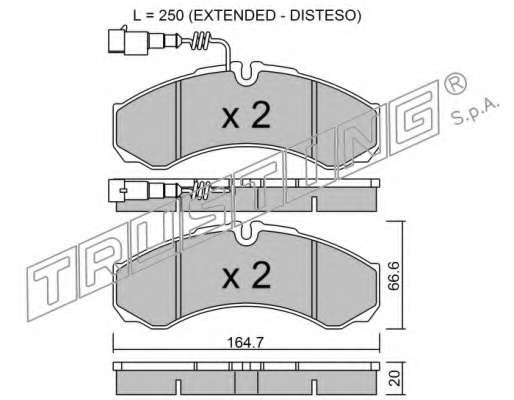 Комплект тормозных колодок, дисковый тормоз