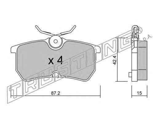 Комплект тормозных колодок, дисковый тормоз