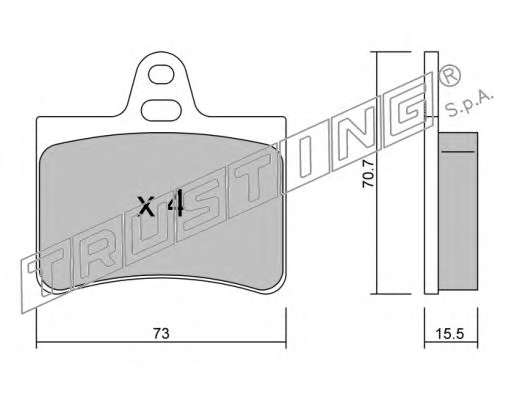 Комплект тормозных колодок, дисковый тормоз