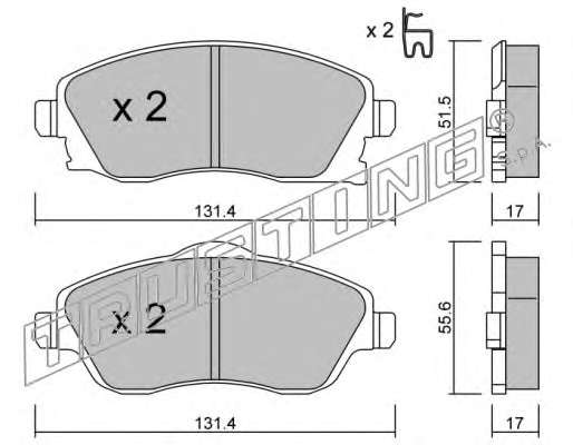 Комплект тормозных колодок, дисковый тормоз