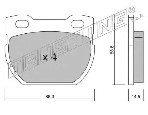 Комплект тормозных колодок, дисковый тормоз