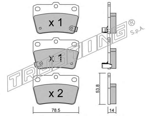 Комплект тормозных колодок, дисковый тормоз