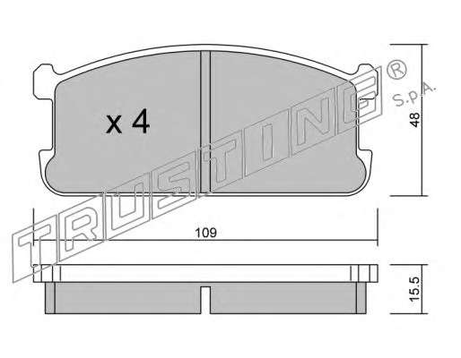 Комплект тормозных колодок, дисковый тормоз