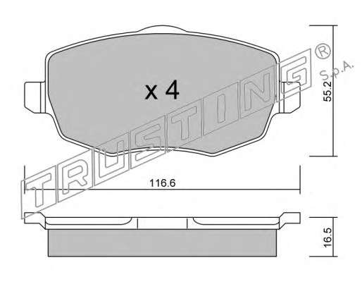 Комплект тормозных колодок, дисковый тормоз