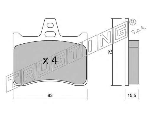 Комплект тормозных колодок, дисковый тормоз
