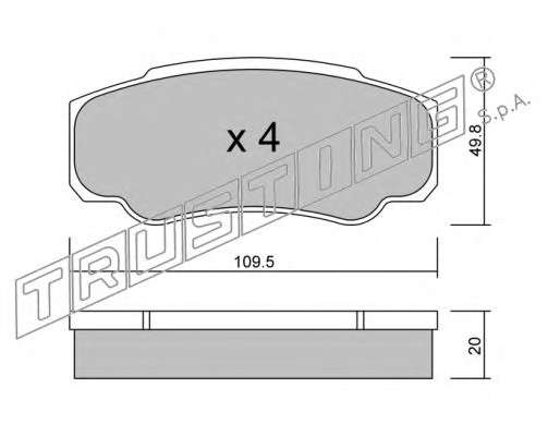 Комплект тормозных колодок, дисковый тормоз