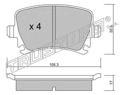 Комплект тормозных колодок, дисковый тормоз