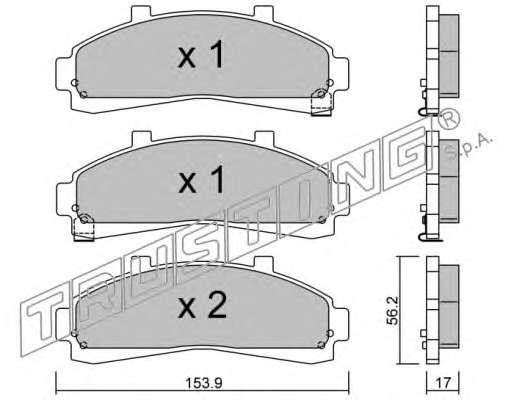 Комплект тормозных колодок, дисковый тормоз