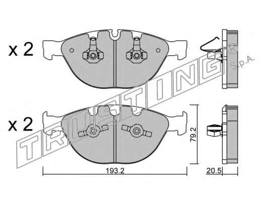 Комплект тормозных колодок, дисковый тормоз