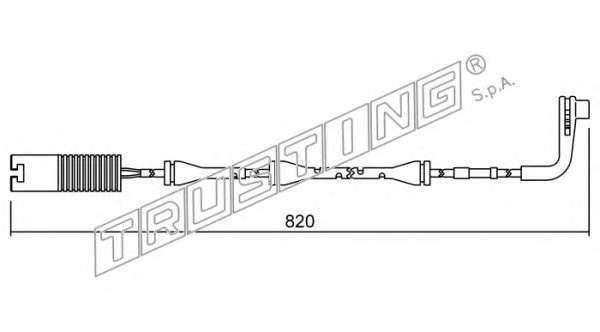 Сигнализатор, износ тормозных колодок
