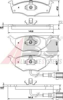 Комплект тормозных колодок, дисковый тормоз