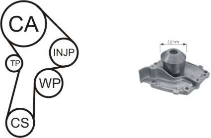 Водяной насос + комплект зубчатого ремня