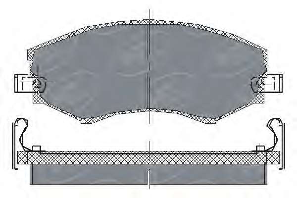 Комплект тормозных колодок, дисковый тормоз