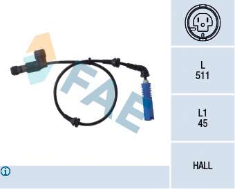 Датчик, частота вращения колеса