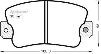 Комплект тормозных колодок, дисковый тормоз