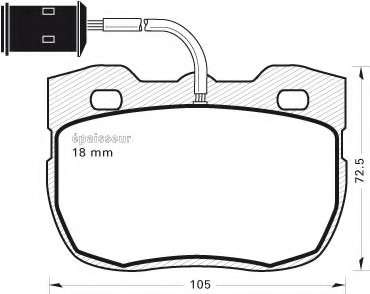 Комплект тормозных колодок, дисковый тормоз