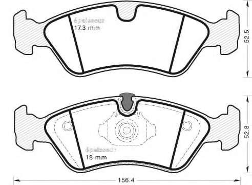 Комплект тормозных колодок, дисковый тормоз