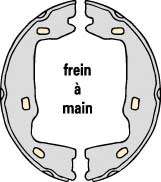 Комплект тормозных колодок, стояночная тормозная система