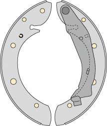 Комплект тормозов, барабанный тормозной механизм
