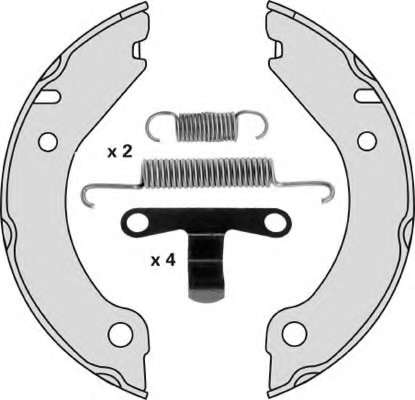 Комплект тормозных колодок, стояночная тормозная система