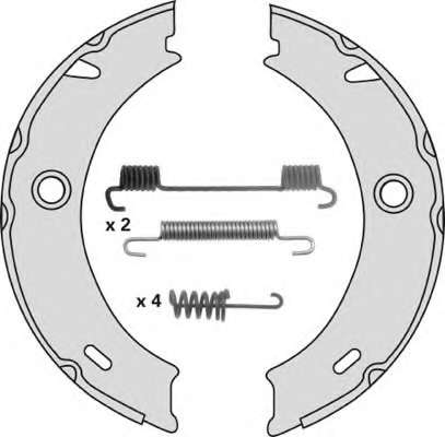 Комплект тормозных колодок, стояночная тормозная система