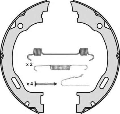 Комплект тормозных колодок, стояночная тормозная система