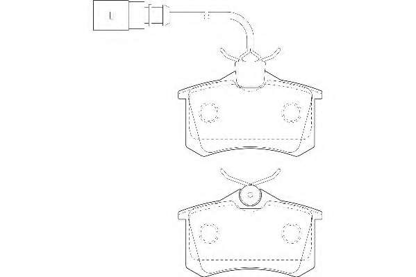 Комплект тормозных колодок, дисковый тормоз