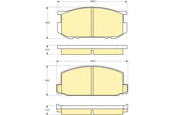 Комплект тормозных колодок, дисковый тормоз