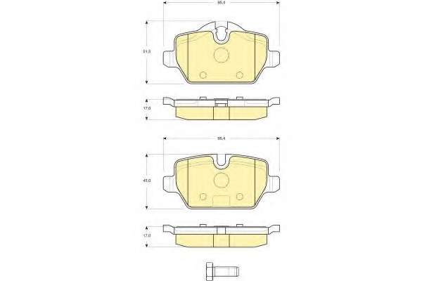 Комплект тормозных колодок, дисковый тормоз