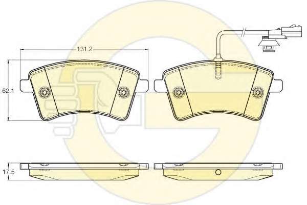 Комплект тормозных колодок, дисковый тормоз