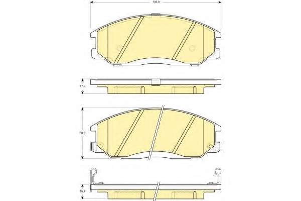 Комплект тормозных колодок, дисковый тормоз