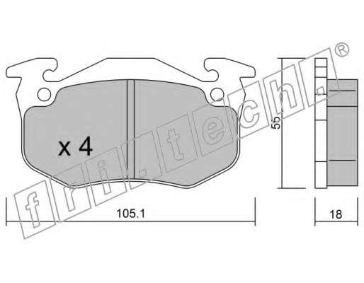 Комплект тормозных колодок, дисковый тормоз