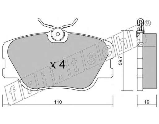 Комплект тормозных колодок, дисковый тормоз