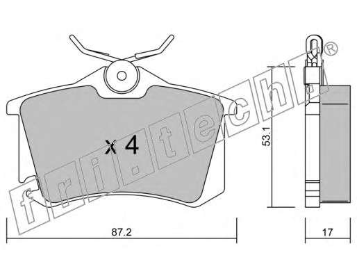 Комплект тормозных колодок, дисковый тормоз
