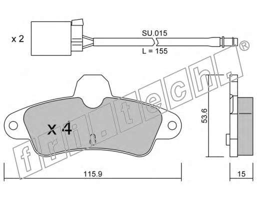 Комплект тормозных колодок, дисковый тормоз