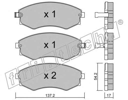 Комплект тормозных колодок, дисковый тормоз