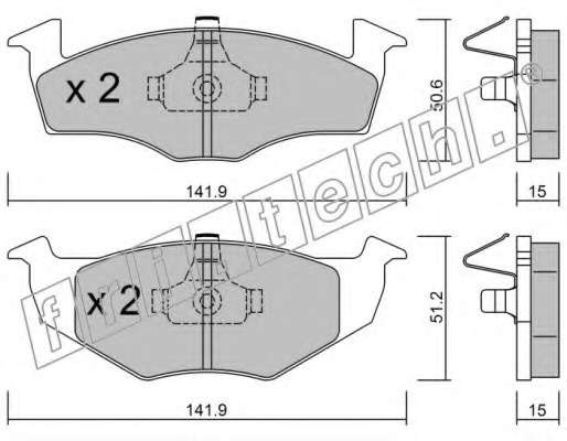 Комплект тормозных колодок, дисковый тормоз