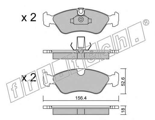 Комплект тормозных колодок, дисковый тормоз
