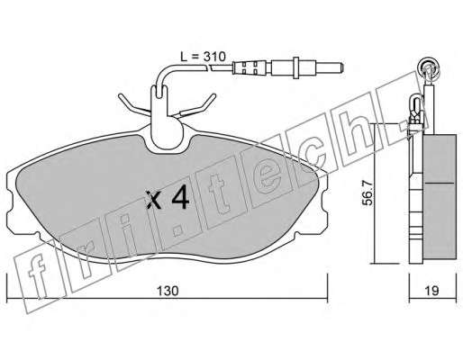 Комплект тормозных колодок, дисковый тормоз