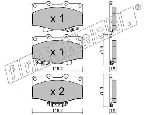 Комплект тормозных колодок, дисковый тормоз