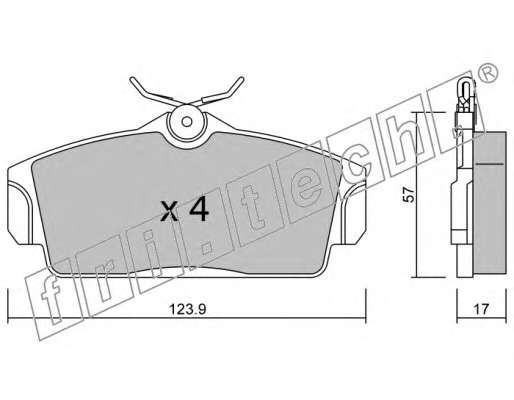 Комплект тормозных колодок, дисковый тормоз