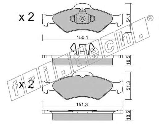 Комплект тормозных колодок, дисковый тормоз