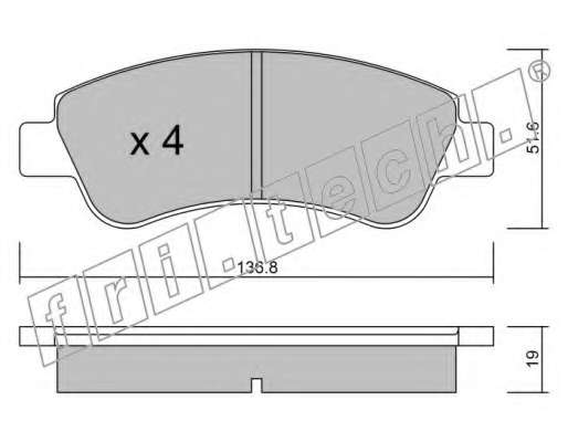 Комплект тормозных колодок, дисковый тормоз