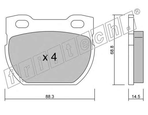 Комплект тормозных колодок, дисковый тормоз