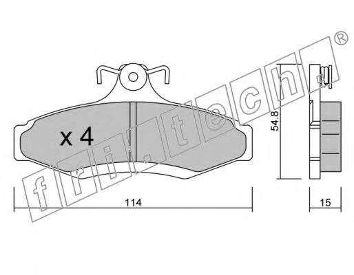 Комплект тормозных колодок, дисковый тормоз