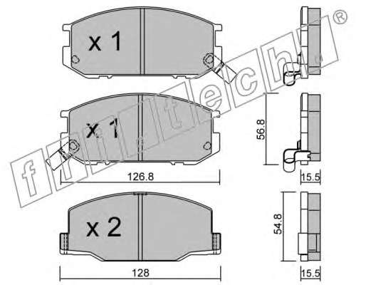 Комплект тормозных колодок, дисковый тормоз