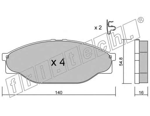 Комплект тормозных колодок, дисковый тормоз