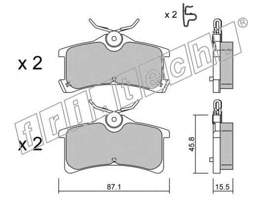 Комплект тормозных колодок, дисковый тормоз