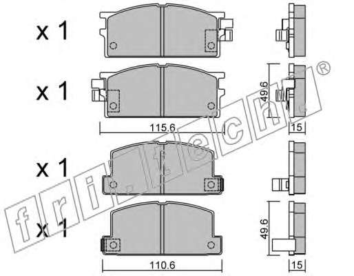 Комплект тормозных колодок, дисковый тормоз