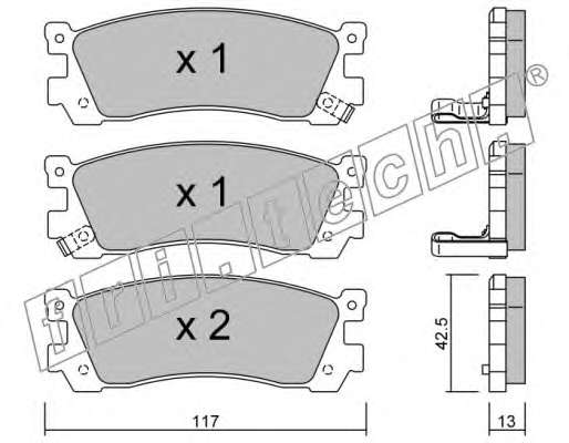 Комплект тормозных колодок, дисковый тормоз